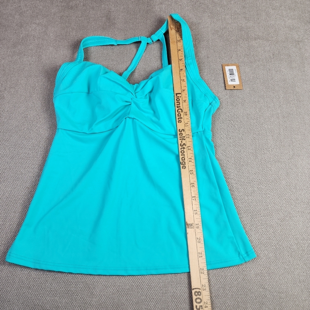 NWT Title Nine Blue Green Tankini Top Underwire Size 32DD - Picture 14 of 15